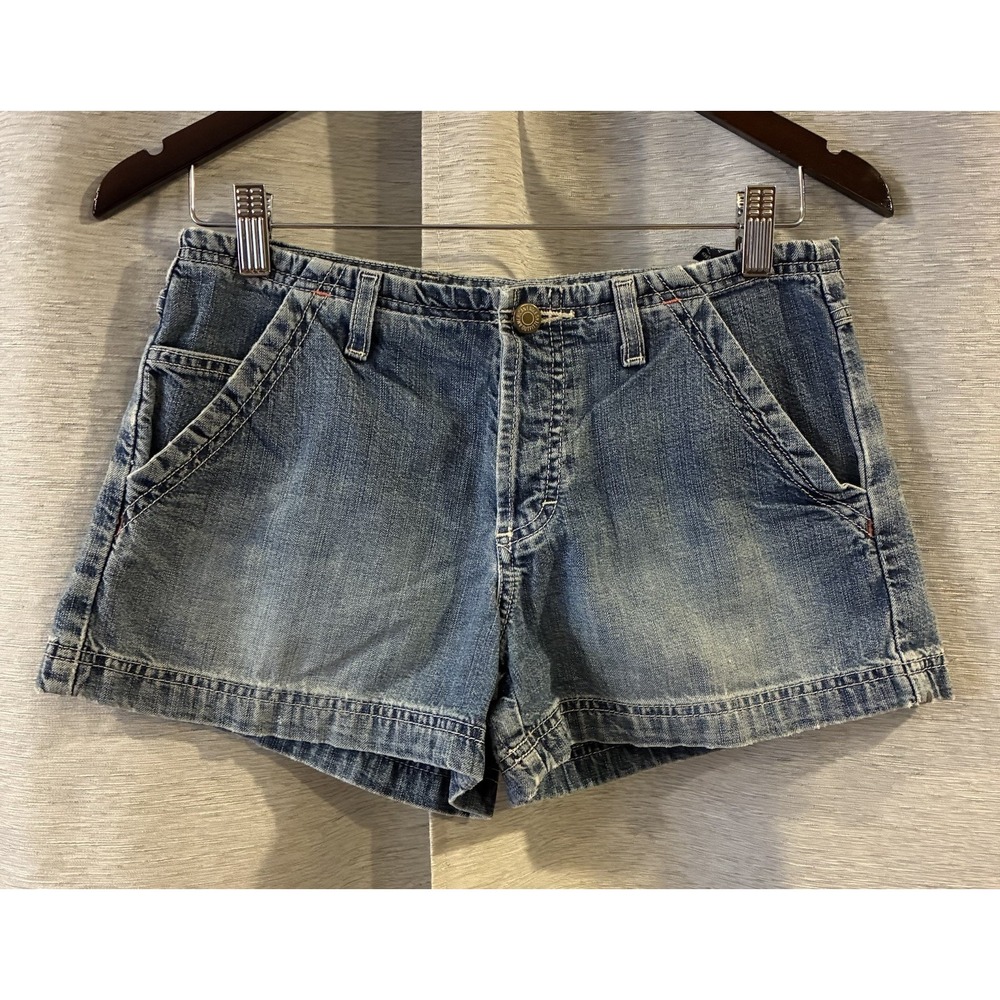 American Eagle Outfitters Vintage Y2K Blue Denim Shorts Size 2 Festival